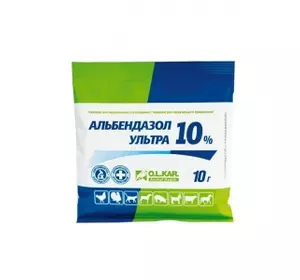 Альбендазол ультра - 10%, 10г O.L.KAR. (мин заказ 10 шт)